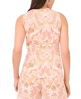 Sam & Jess Women's Paisley-Print Side-Tie Top