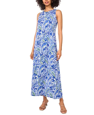 Vince Camuto Women's Paisley-Print Keyhole Maxi Dress