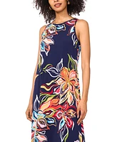 Vince Camuto Women's Printed Keyhole Sleeveless Maxi Dress