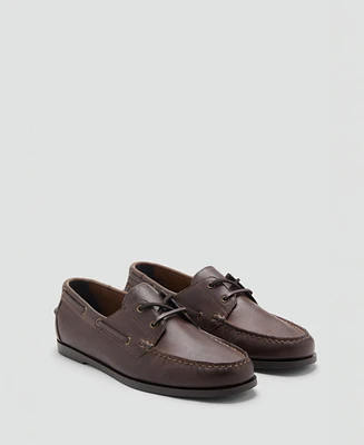 Mango Men's Leather Nautical Shoes