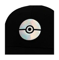 Pokemon Men's Pokemon Adult Holographic Pu Pokeball Black Elite Flex Hat…