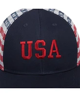 Generic Men's 4th of July American Flag Usa Blue Trucker Hat