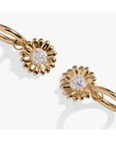 Sunflower Huggie Earrings
