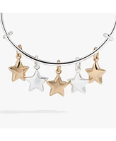 Puffy Star Multi Charm Bangle Bracelet