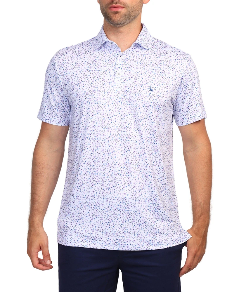 Tailorbyrd Men's Ditzy Floral Performance Polo