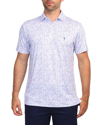Tailorbyrd Men's Ditzy Floral Performance Polo