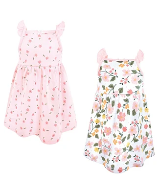 Hudson Baby Girls Cotton Dresses, Fun Floral