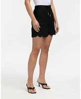 Ellen Tracy Women's Embroidered Linen-Blend Shorts