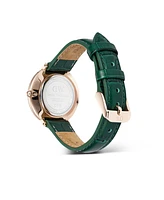 Daniel Wellington Women's Analog Green Leather Watch, 32mm