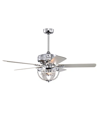 Home Accessories 52" Santana 3-Light Indoor Ceiling Fan Chandelier