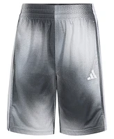 adidas Big Boys Elastic Waistband Motion Gradient Printed 3-Stripe Shorts