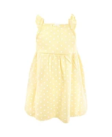 Hudson Baby Girls Cotton Dresses, Cheerful Flower