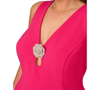 Adrianna by Papell Plus Embellished V-Neck Sleeveless Fit & Flare Dress