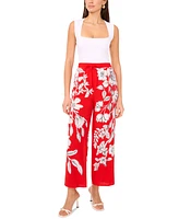 Sam & Jess Women's Printed Wide-Leg Pull-On Pants