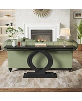 Tribesigns 59 Inches Console Table for Entryway, White Farmhouse Living Room, Wood Sofa Behind Couch, Modern Narrow Long Foyer