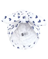 Hudson Baby Baby Girls Hudson Turban Cotton Headwraps, Flowers And Strawberries, 0-24 Months