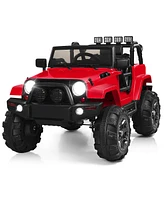 12V Electric Ride On Truck with Parental Remote Control and Led Lights