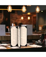 WeChef 5 Pack Menu Covers 4.25"x11" 4 View Angled Corners Wine List Restaurant