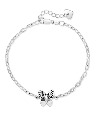 Devata Butterfly Filigree Chain Bracelet, 7.0 in adj to 8.0 in