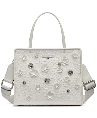 Karl Lagerfeld Paris Maybelle Satchel with Floral Pins