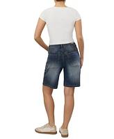 Almost Famous Juniors' High-Rise Denim Jorts