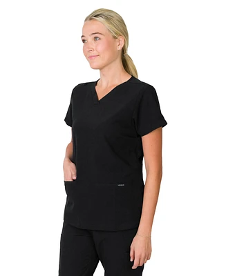 Medgear Women's Sofia Slim Scrubs Top with 3 Pockets