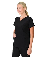 Medgear Women's Sofia Slim Scrubs Top with 3 Pockets