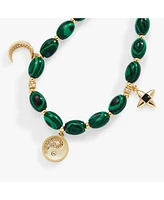 Alex and Ani Malachite Fashion Charm Bracelet