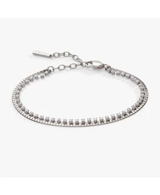 2 Row Crystal Tennis Chain Bracelet