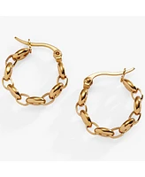 Alex and Ani Frozen Mariner Chain Hoop Earrings