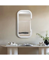 LuxenHome White C-Frame Accent and Vanity Wall Mirror