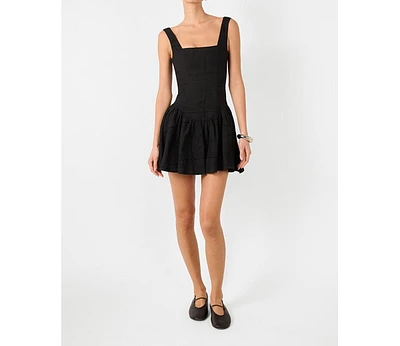 WeWoreWhat Women's Corset Peplum Mini Dress