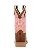 Durango Boys Lil Rebel by Kids Dark Chestnut Bubblegum Western Boot
