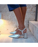Alterre Women's Jackie Silver Customizable V Mule