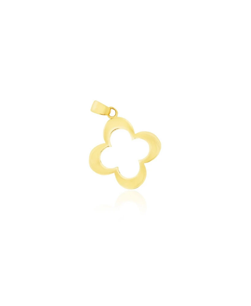 The Lovery Large Gold Open Clover Charm 14K Gold