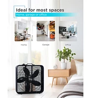 Black+Decker 20” Box Fan with 3 Speed Settings, Powerful 80W Motor, 5-Blade Box Fan with Carry Handle, Black