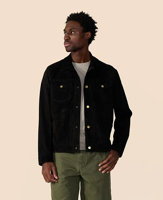 Furniq Uk Men's Men s Suede Trucker Jacket, Created for Macy