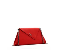 Usu Red Clutch Bag Leather Clutch Purse Crossbody Evening Purse Unique Women's Red Handbag