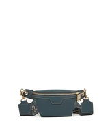 Susu Chest Sling Bag Shoulder Sling Bag Small Blue Leather Crossbody Sling Bag