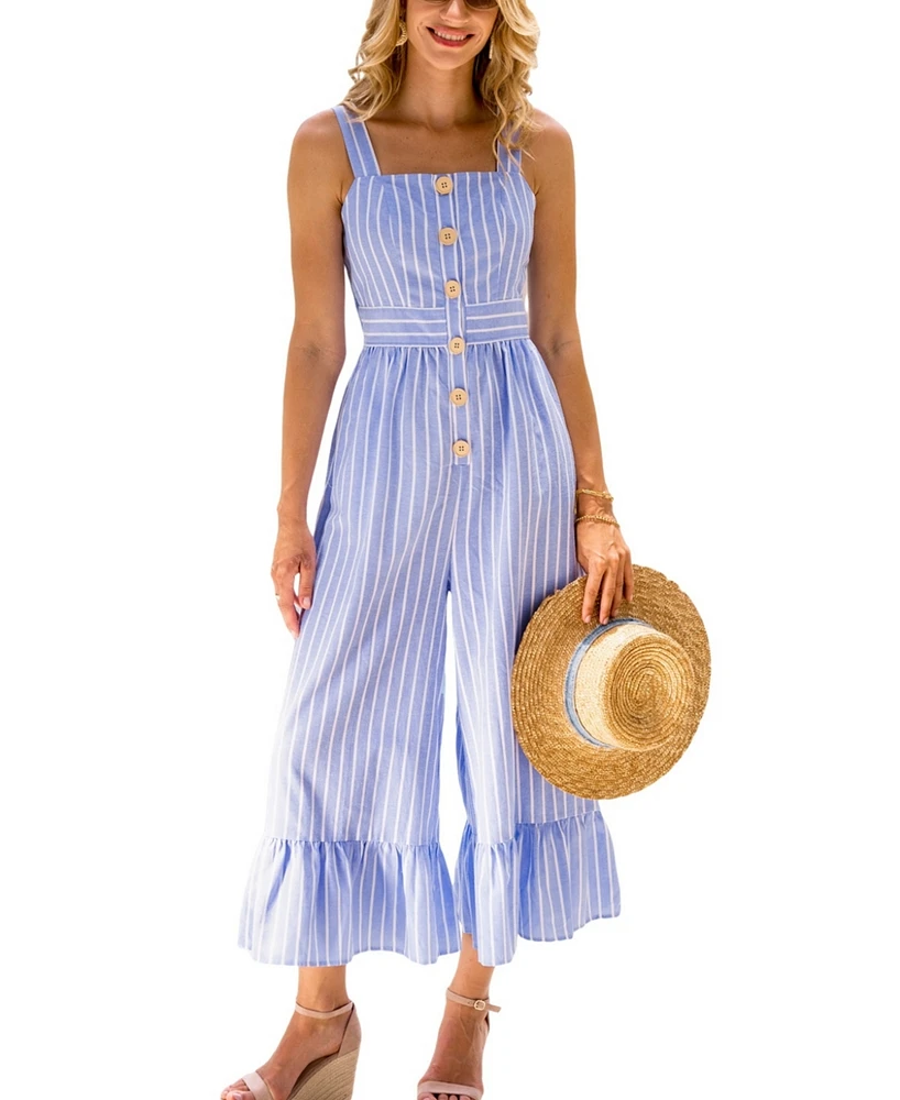 Cupshe Women's Spring Breeze Striped Jumpsuit