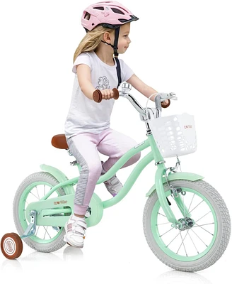 16 Inch Kids Bike with Adjustable Seat and Bell for Kids 3-8 Years Olds