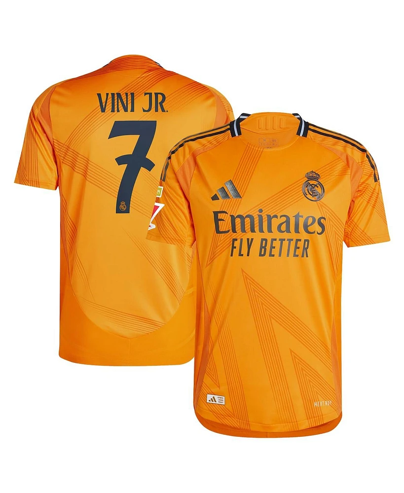 Adidas Men's Vini Jr. Orange Real Madrid 2024/25 Away Authentic Jersey