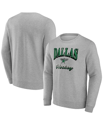 Fanatics Men's Gray Dallas Stars Light the Candle Fleece Pullover Sweatshirt