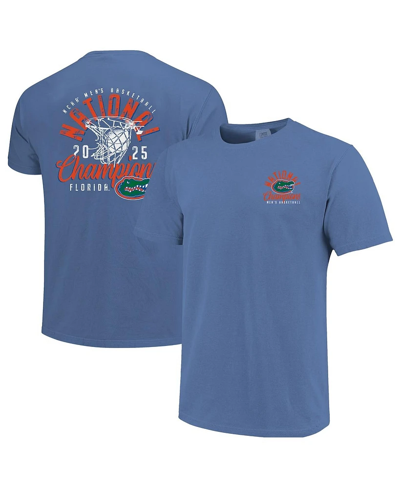 Image One Men's Florida Gators 2025 Ncaa Men's Basketball National Champions Distressed Net T-Shirt