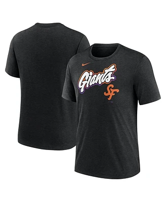 Nike Men's Heather Black San Francisco Giants 2025 City Connect Tri-Blend T-Shirt