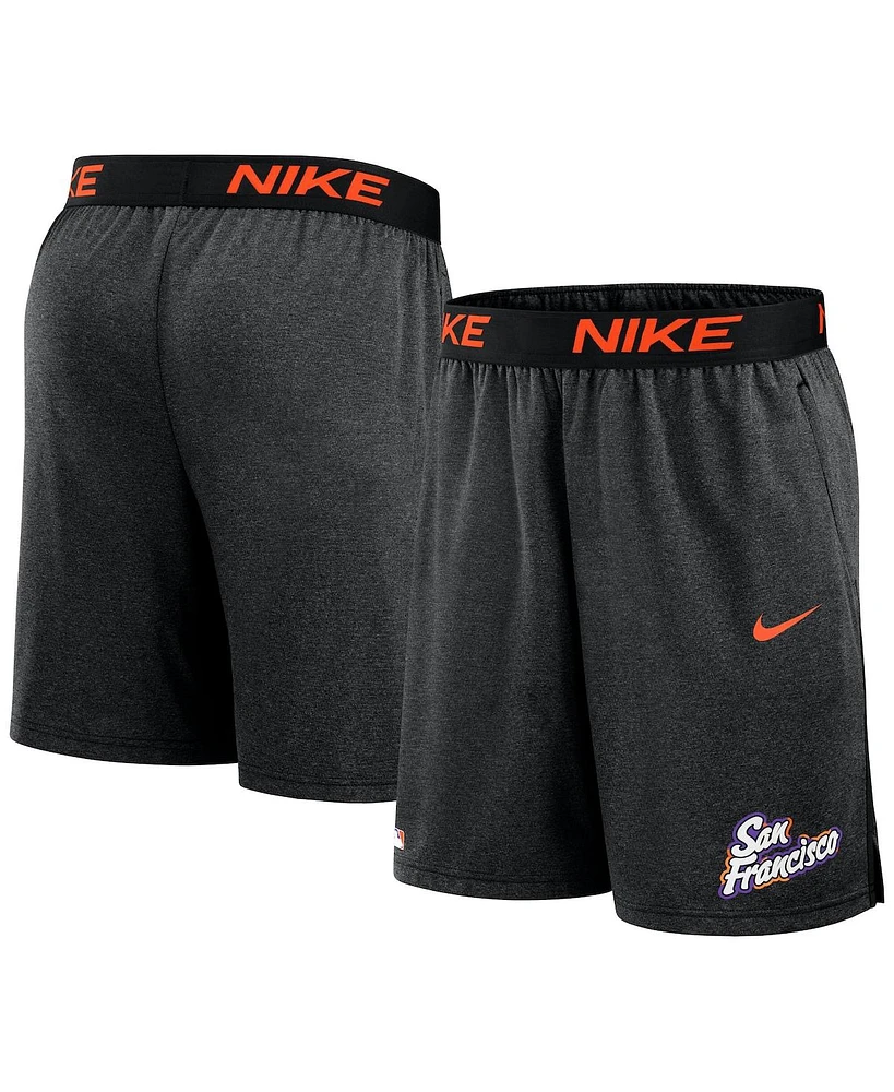 Nike Men's Black San Francisco Giants 2025 City Connect Authentic Collection Knit Shorts