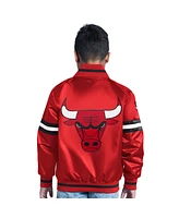 Starter Big Boys and Girls Red Chicago Bulls Scrimmage Full-Snap Varsity Jacket