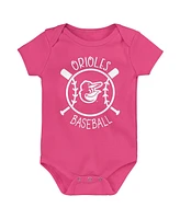Outerstuff Infant 3-Pack Baltimore Orioles Slide Home Bodysuit Set