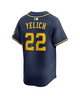Nike Men's Christian Yelich Navy Milwaukee Brewers Alternate Limited Jersey