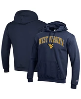 Champion Men's Navy West Virginia Mountaineers Arched Logo Fleece Pullover Hoodie